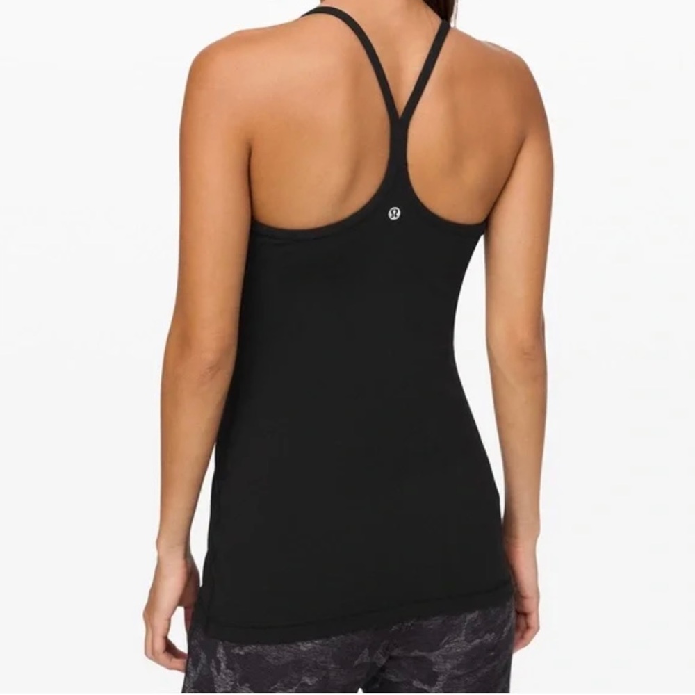 Lululemon Black Power Y Tank Top Size 4 Lululemon Black Power Y Tank Top Size 4